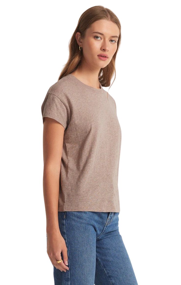 Z Supply Modern Slub Tee - Heather Latte
