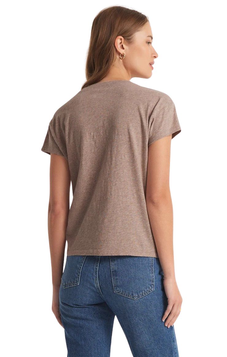 Z Supply Modern Slub Tee - Heather Latte