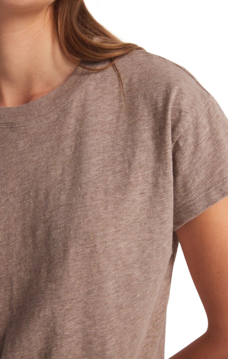 Z Supply Modern Slub Tee - Heather Latte