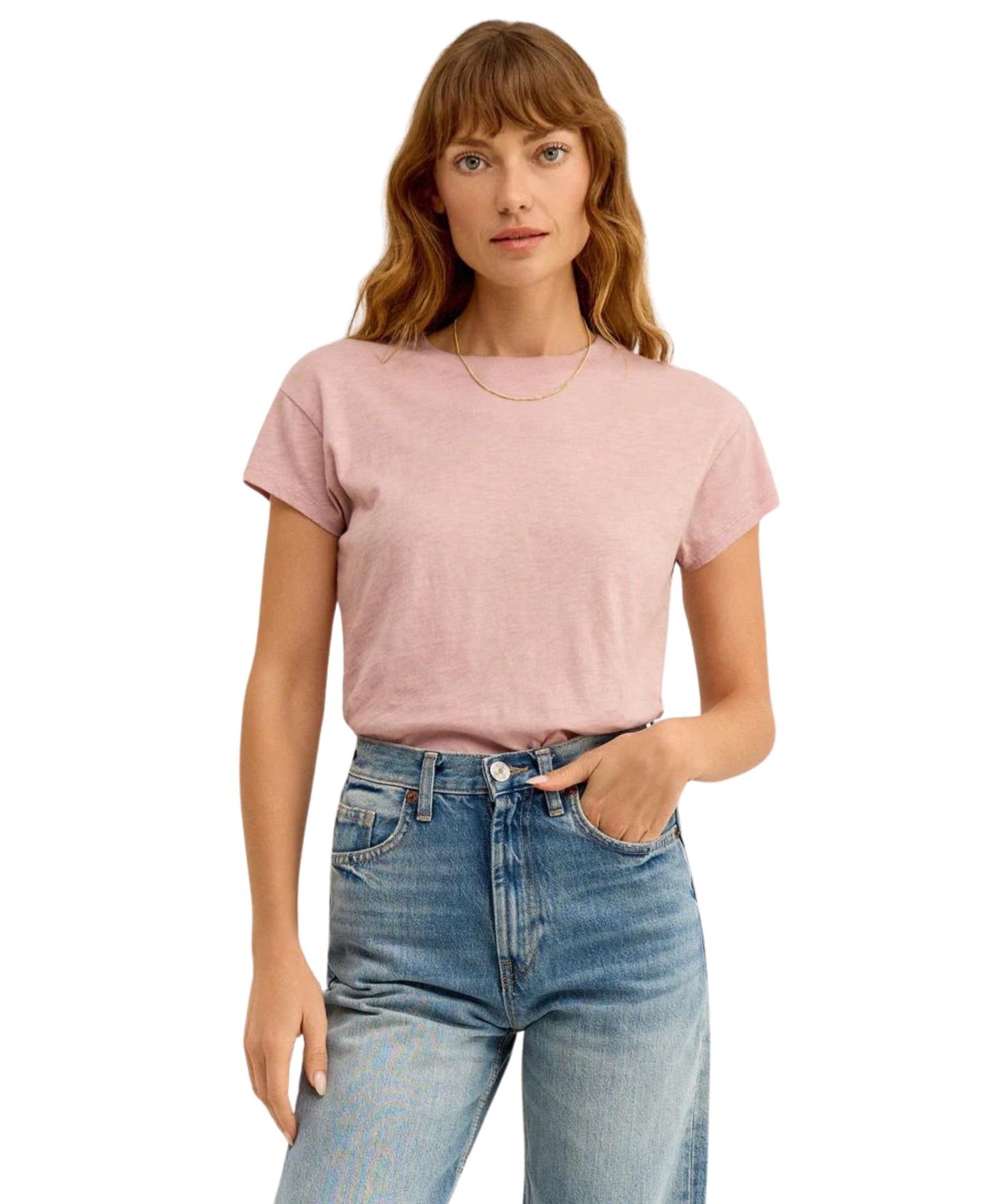 Z Supply Modern Slub Tee - Lilac Gray
