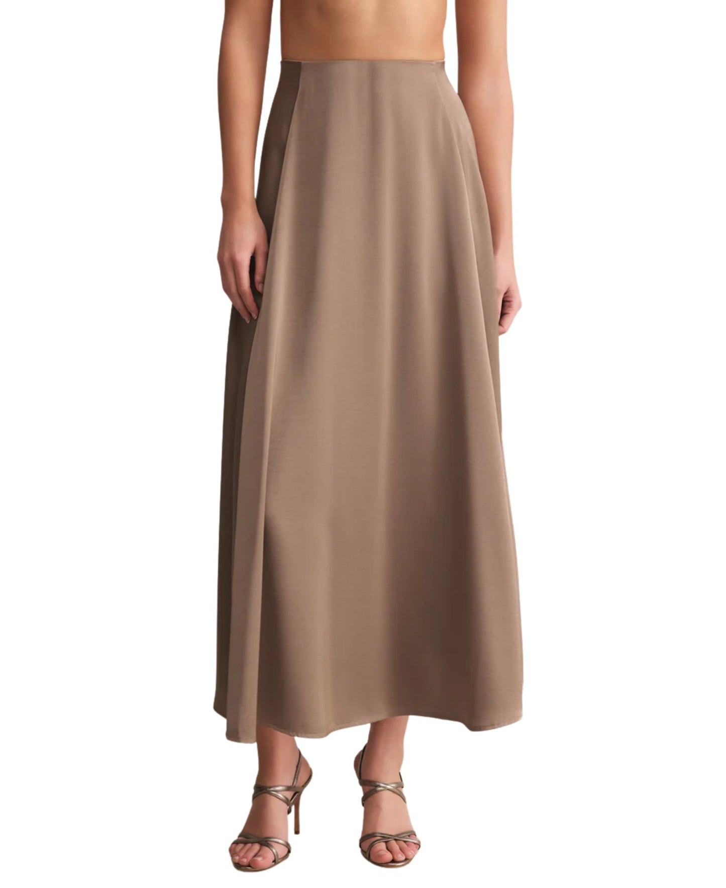 Z Supply Northpointe Satin Midi Skirt