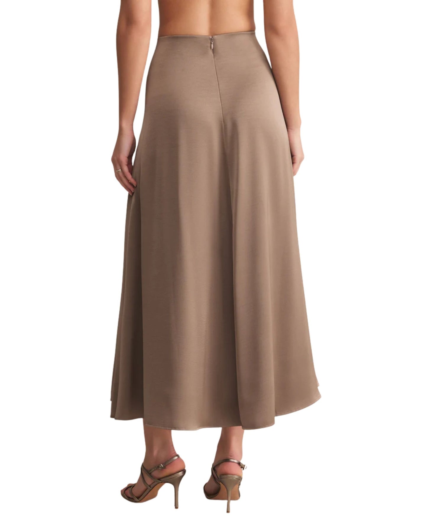 Z Supply Northpointe Satin Midi Skirt