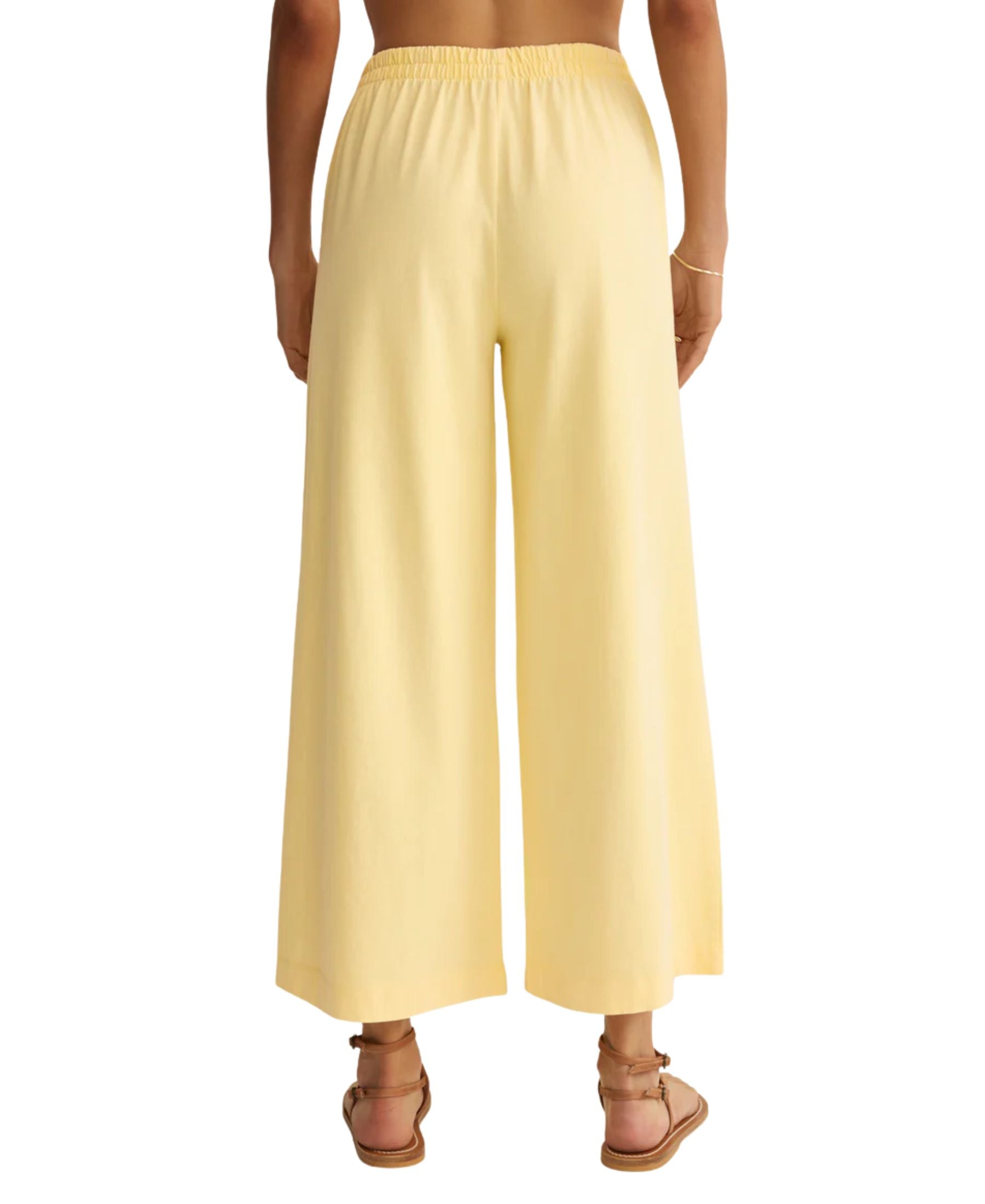 Z Supply Scout Jersey Pant  - Lemon Citrus