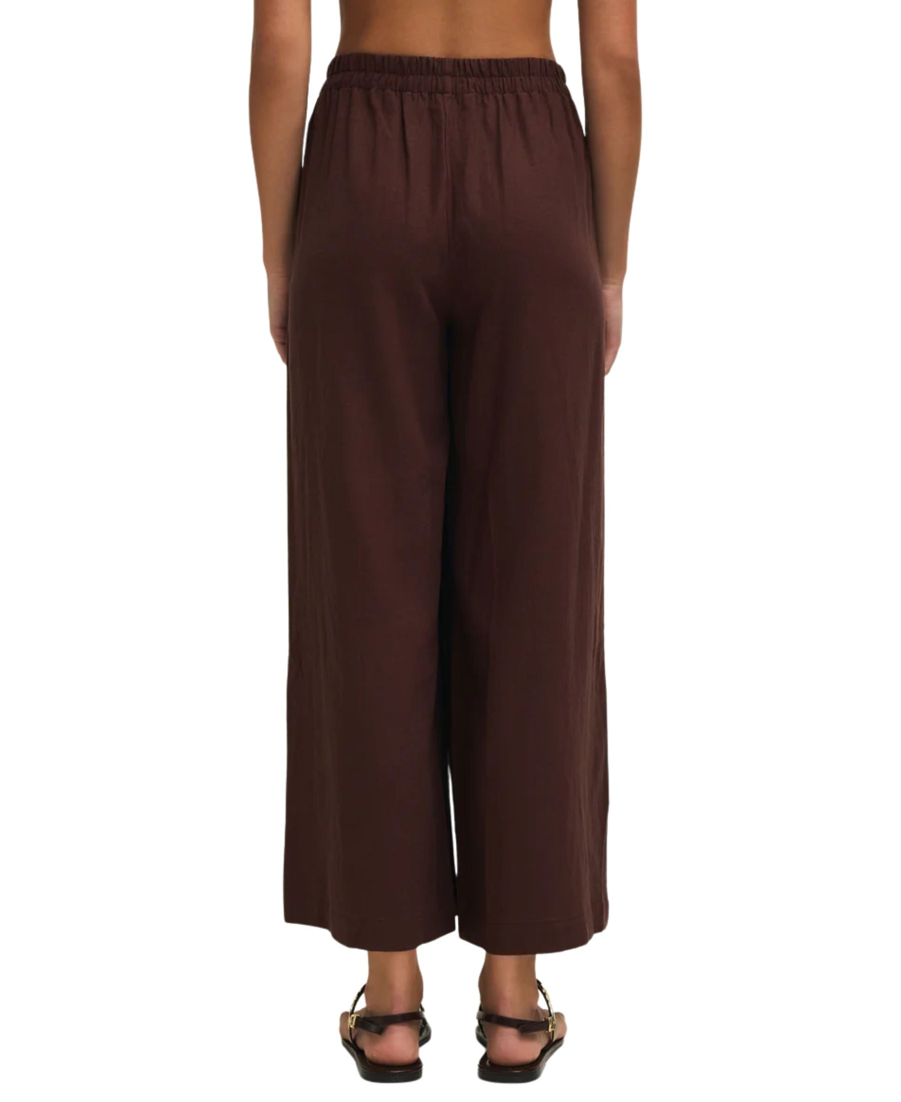 Z Supply Scout Linen Pant - Chocolate Cherry