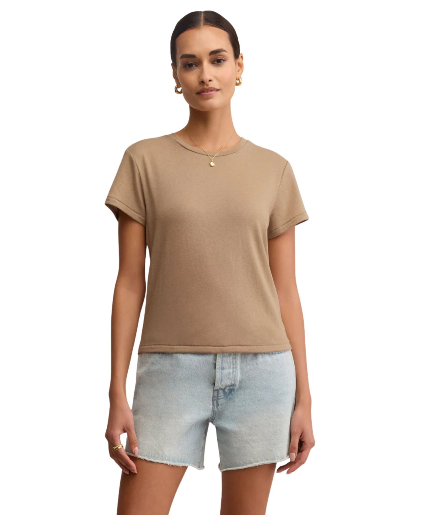Z Supply Tourist Knit Jersey Tee - Desert Tan