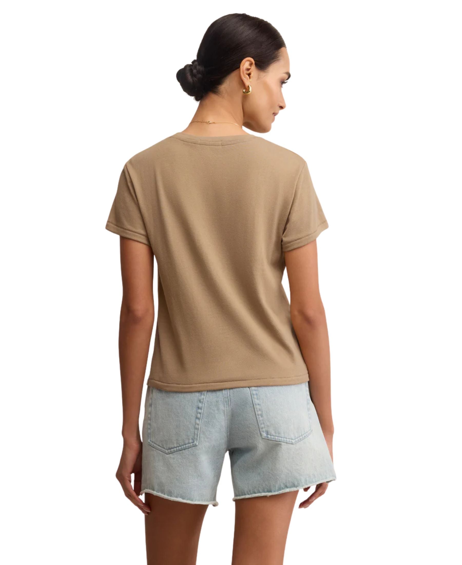 Z Supply Tourist Knit Jersey Tee - Desert Tan