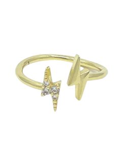 Athena Designs Lightning Botls Adjustable Ring