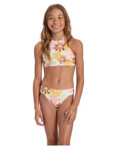 Billabong Girls Flower Power Rev High Neck Bikini Set