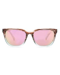 Hobie Polarized Monica Shiny Wood Grain / Aqua Blue Fade & Pink Mirror Singlasses