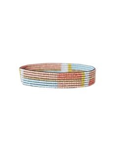 Ink + Alloy Alex Horizontal Colorblock Beaded Stretch Bracelet Amalfi