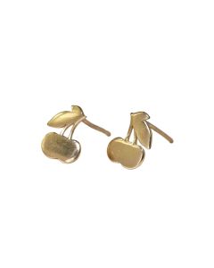 Ink + Alloy Alice Cherries Post Earrings Brass