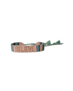 Ink + Alloy Gabby "Believe" Adjustable Beaded Bracelet Multicolor