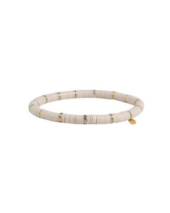 Ink + Alloy Grace Half and Half Color Block Stretch Bracelet Cream