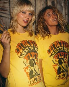 Junk Food Jimi Hendrix Let Me Stand Next To Your Fire Vintage Tee
