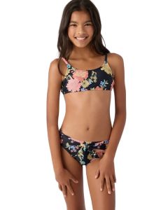 O'neill Girl's Kali Floral Tie Back Bralette & Bottoms
