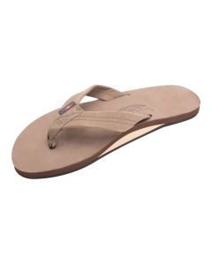 Rainbow Single Layer Premier Leather 1" Strap Men's Sandals