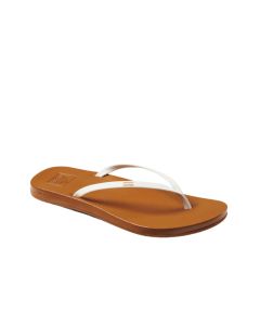 Reef Cushion Slim White & Tan Women's Sandal