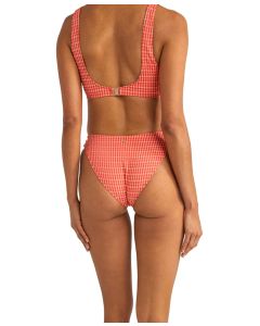 Rhythm Women's Lola Check Soft Side Holiday Bikini Bottoms