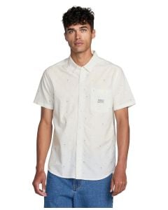 Rvca Men's Exotica Seersucker Short Sleeve Shirt