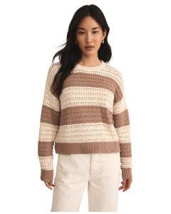 Z Supply Bonaparte Stripe Crochet Sweater