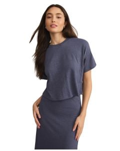 Z Supply Sway Textured Slub Cropped Tee