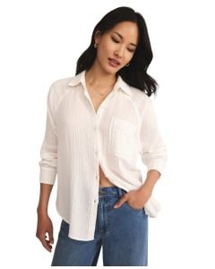 Z Supply The Perfect Airy Gauze Button Up