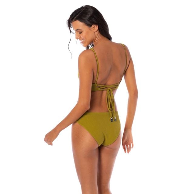 Maaji Engraved Leaves Sublimity Regular Rise Classic Bikini Bottom