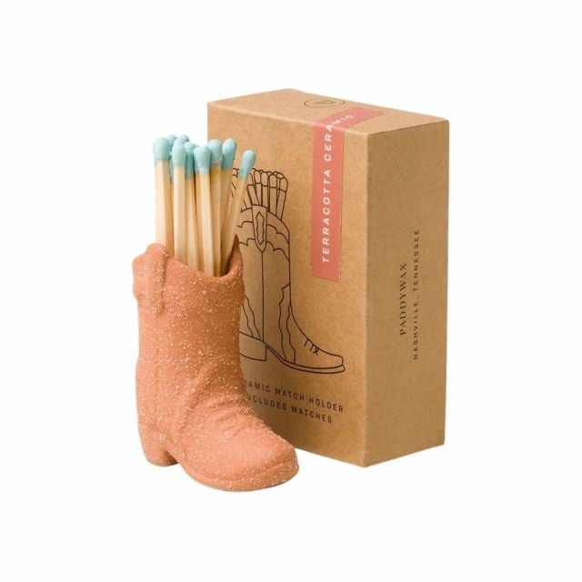 Paddywax Cowboy Boot Match Holder