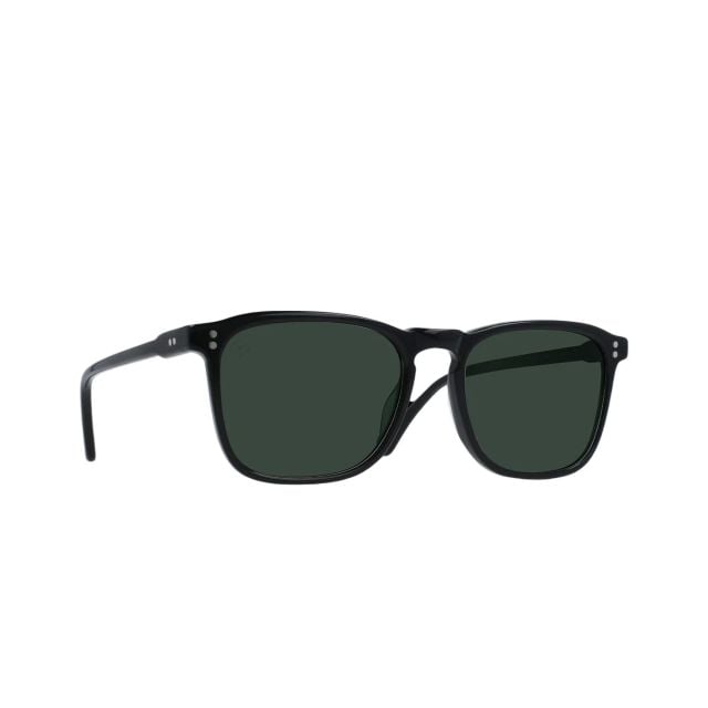 Raen Wiley Recycled Black & Green Polarized Men's Square Sunglasses