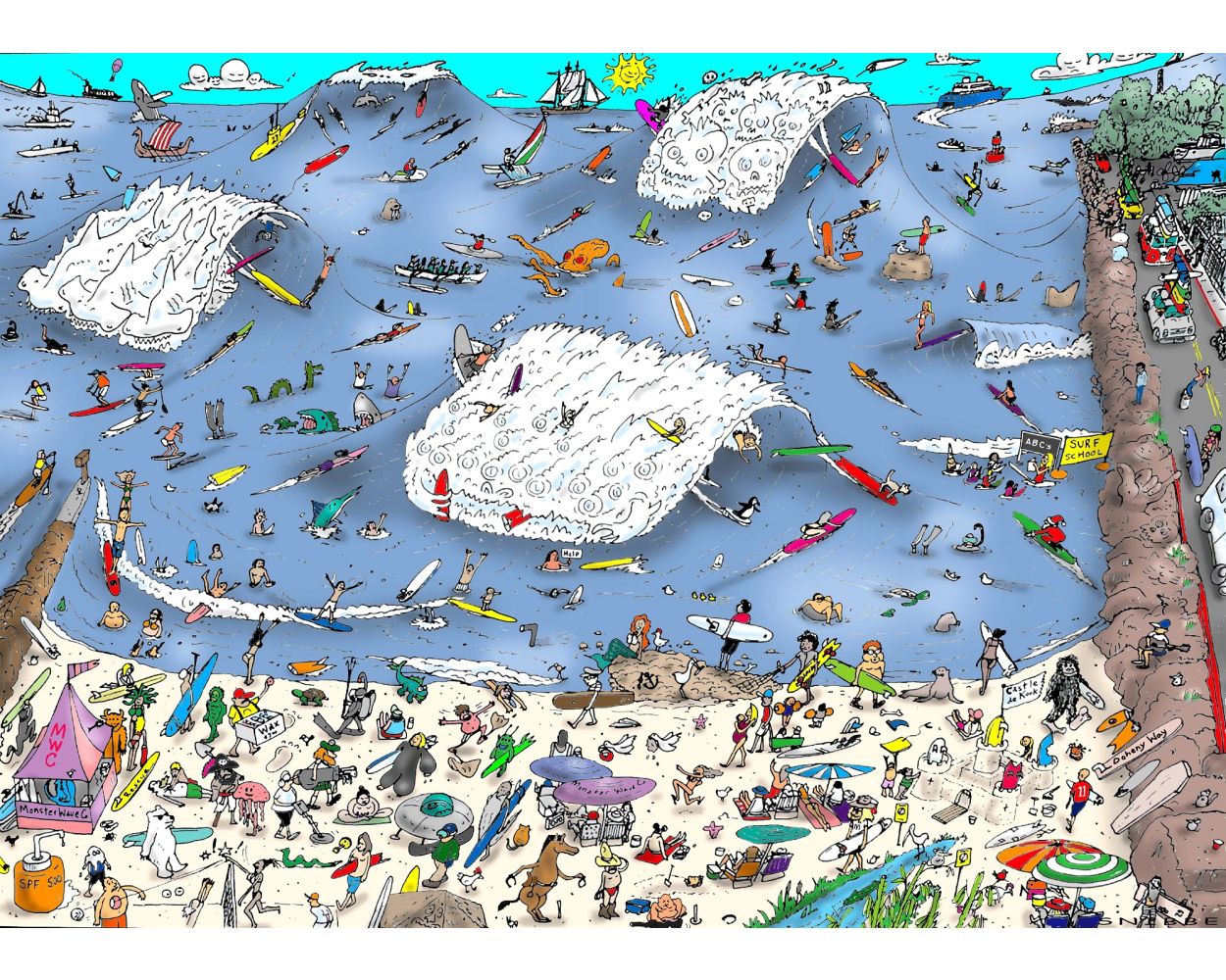 Doheny Surfing Beach - 1,000 Piece Jigsaw Puzzle | Hobie Surf Shop
