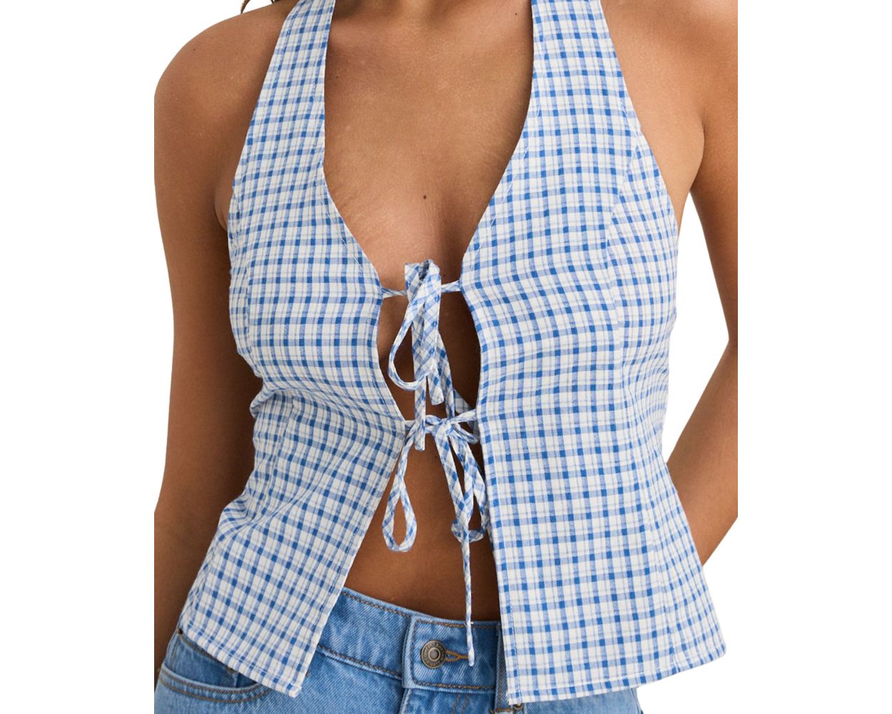 Rhythm Louise Tie Front Halter Top | Hobie Surf Shop