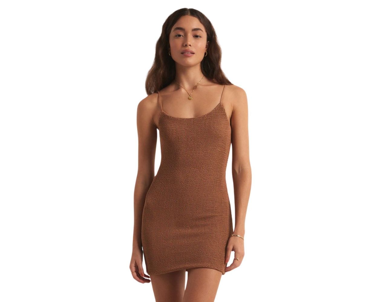 Z Supply Azure Crinkle Stretch Knit Mini Dress | Hobie Surf Shop