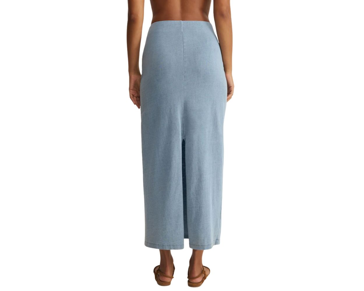 みき Z Supply Gail Jersey Denim Midi Skirt | Hobie Surf Shop