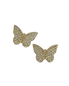 Athena Designs Butterfly Micro Pave Post Earrings