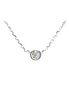 Athena Designs Crystal Bzl Sterling Silver Necklace
