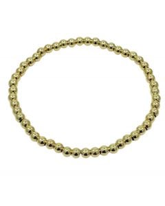 Athena Designs Gold Beaded 4Mm Stretch Bracelet