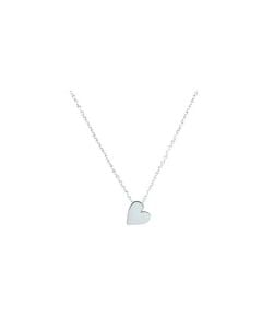 Athena Designs Heart Small Charm Necklace: Sterling Silver