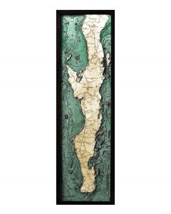 Baja Peninsula 3-D Nautical Wood Chart