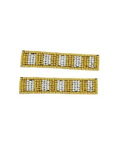 Ink + Alloy Anna Two-Tone Striped Beaded 2 Pack Hair Clips