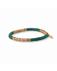 Ink + Alloy Grace Two Color Block Stretch Bracelet Emerald and Gold