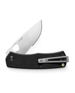 James Brand Folsom Black + Stainless Serrated Pocket Knife