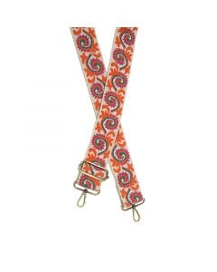 joy susan abstract vine embroidered guitar strap