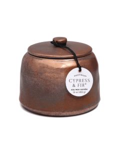 Paddywax Cypress & Fir - 11oz Bronzed Glazed Ceramic Jar