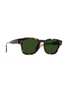 Raen Rece Brindle Tortoise & Green Polarized Men's Square Sunglasses