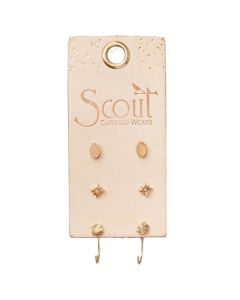 Scout Curated Wears Gabby Rose Gold Stud Trio