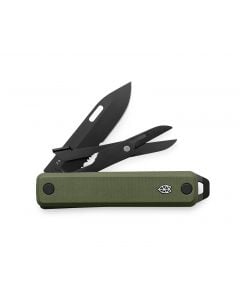 The James Brand Ellis OD Green + Black Serrated Knife