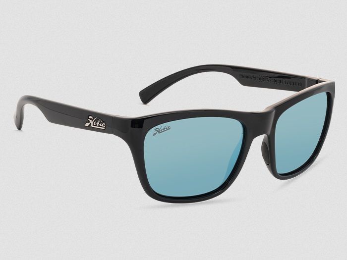 店販用 Hobie Woody Sport Polarized Rectangular Sunglasses， Shiny Black，  スポーツサングラス