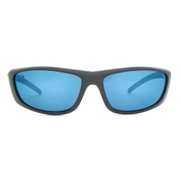 Hobie Polarized Cabo Sport Satin Grey & Cobalt Mirror Sunglasses