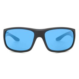 Hobie Polarized Hull Float Satin Black & Cobalt Mirror Sunglasses
