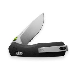 James Brand Carter Medium Black + Stainless Steel Serrated Knife